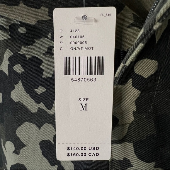 Anthropologie Amadi Green Floral Camo 100% Cotton Trousers NWT - Picture 13 of 14